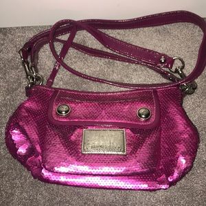 Pink sequined coach purse